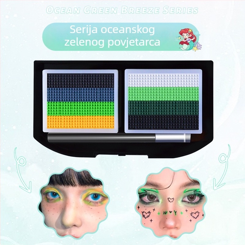 Dječji set za crtanje lica za Halloween sa akrilnim bojama i vodotopnim pigmentima za lice i tijelo