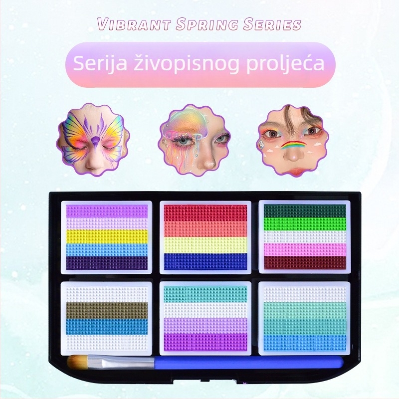 Dječji set za crtanje lica za Halloween sa akrilnim bojama i vodotopnim pigmentima za lice i tijelo