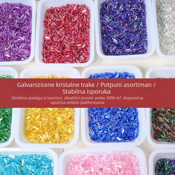 Prirodni bijeli kristalni stupac, elektroplatinirani kristalni ukras za dom, mineralne kristalne trake