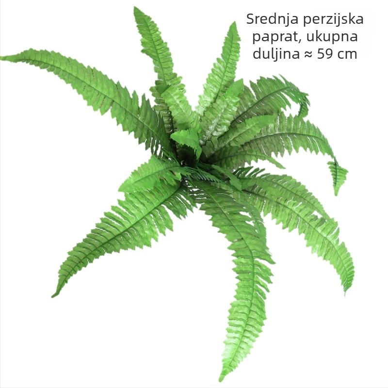 Vještačke zelene biljke za unutarnju svadbenu dekoraciju, umjetno cvijeće, paprati i male cvjetne aranžmane.