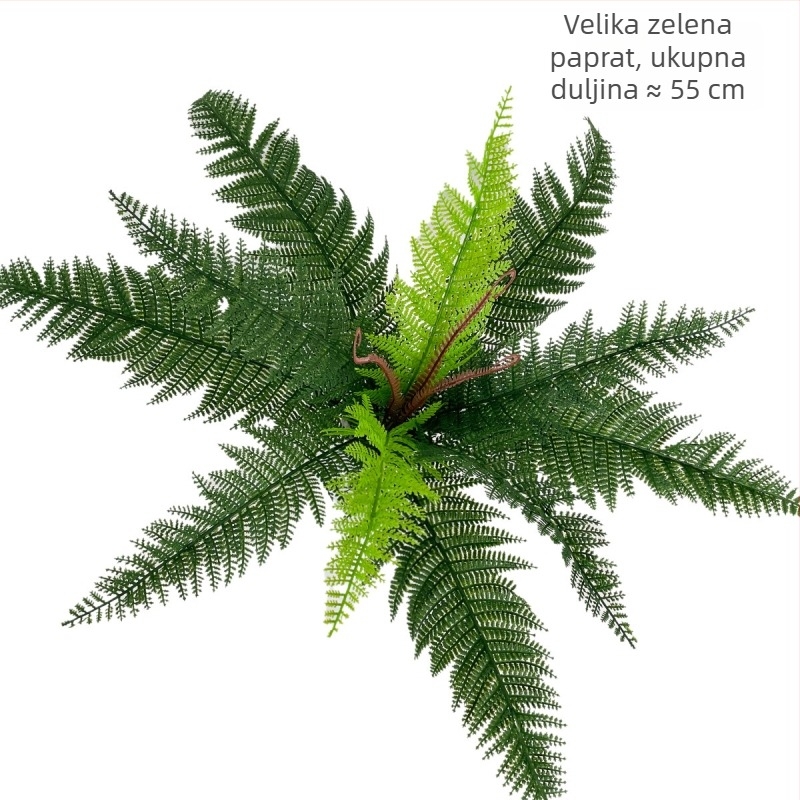 Vještačke zelene biljke za unutarnju svadbenu dekoraciju, umjetno cvijeće, paprati i male cvjetne aranžmane.