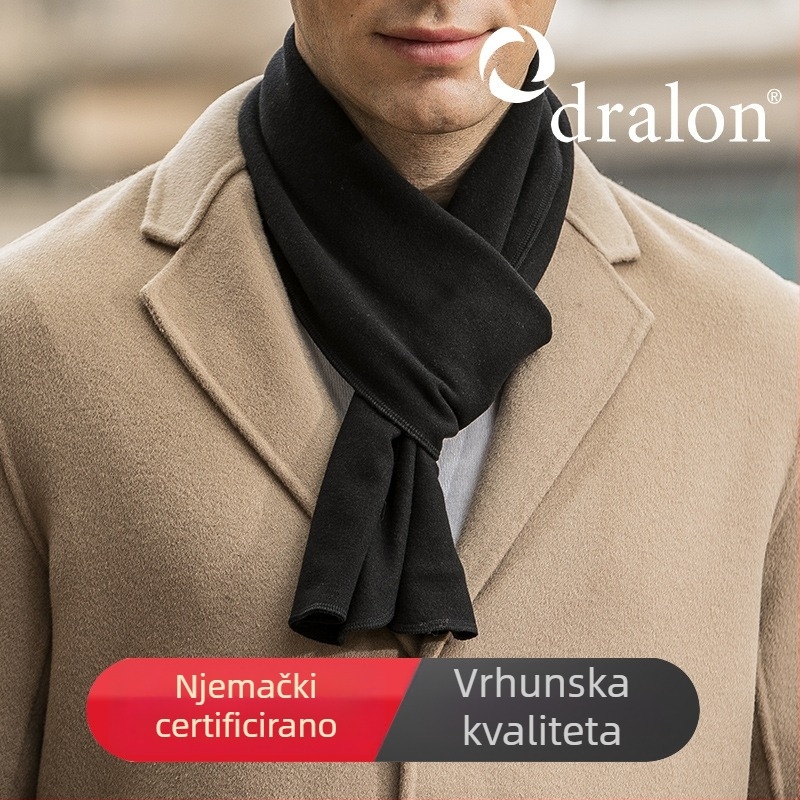 Termalni križno šal za muškarce i žene, topao za jesen-zimu, svestrani šal za vrat, debeo jednobojni