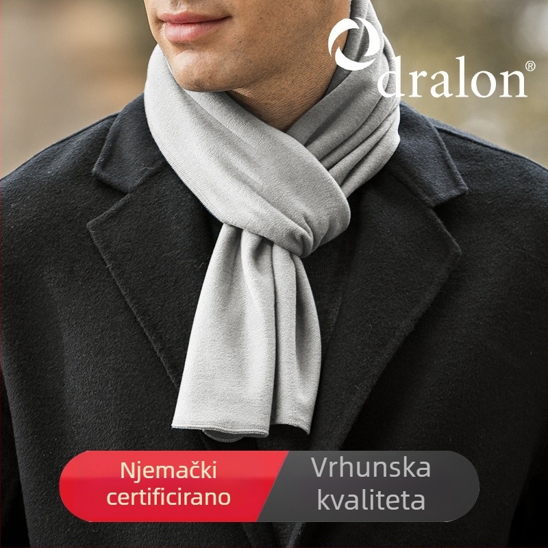 Termalni križno šal za muškarce i žene, topao za jesen-zimu, svestrani šal za vrat, debeo jednobojni