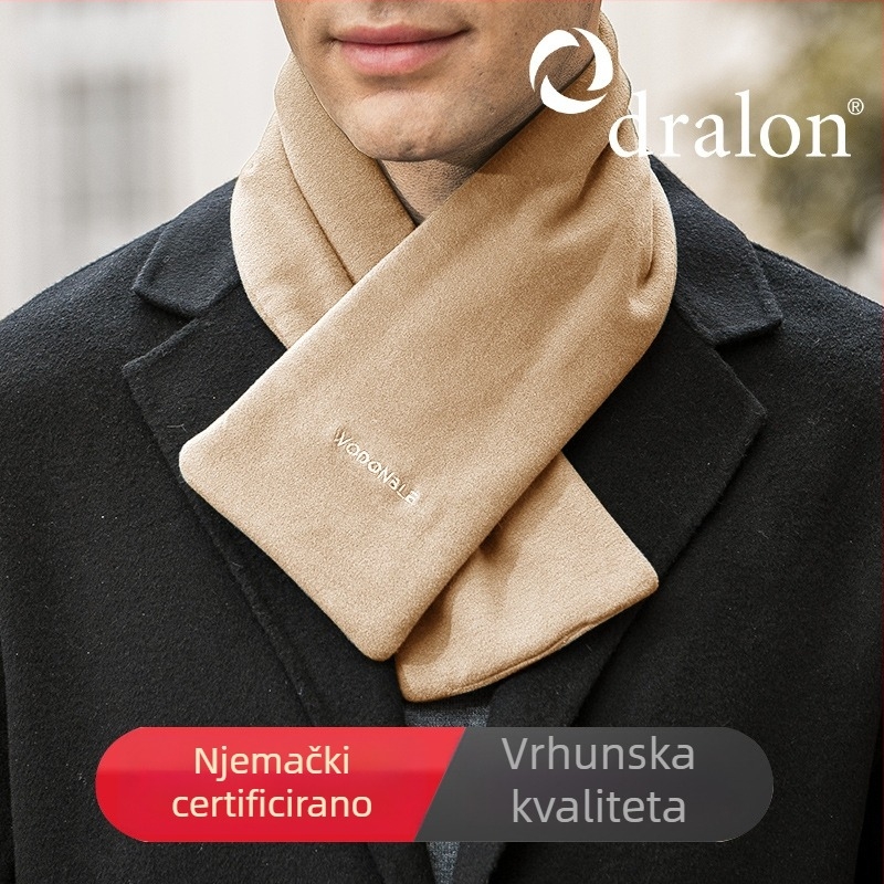 Termalni križno šal za muškarce i žene, topao za jesen-zimu, svestrani šal za vrat, debeo jednobojni