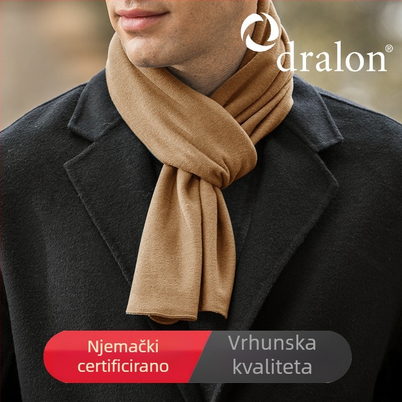 Termalni križno šal za muškarce i žene, topao za jesen-zimu, svestrani šal za vrat, debeo jednobojni