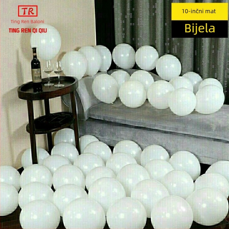 10-inčni mat kružni latex baloni za vjenčanja, zabave i rođendane
