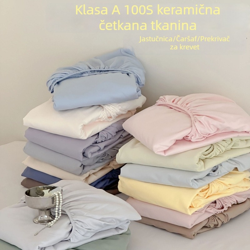 Posteljina od 100% pamuka klase A, keramički češljani završetak, ravni platnjak i navlaka za madrac 1,8 m, deblji pokrivač kreveta, navlake za jastuke, posteljina za sve sezone.