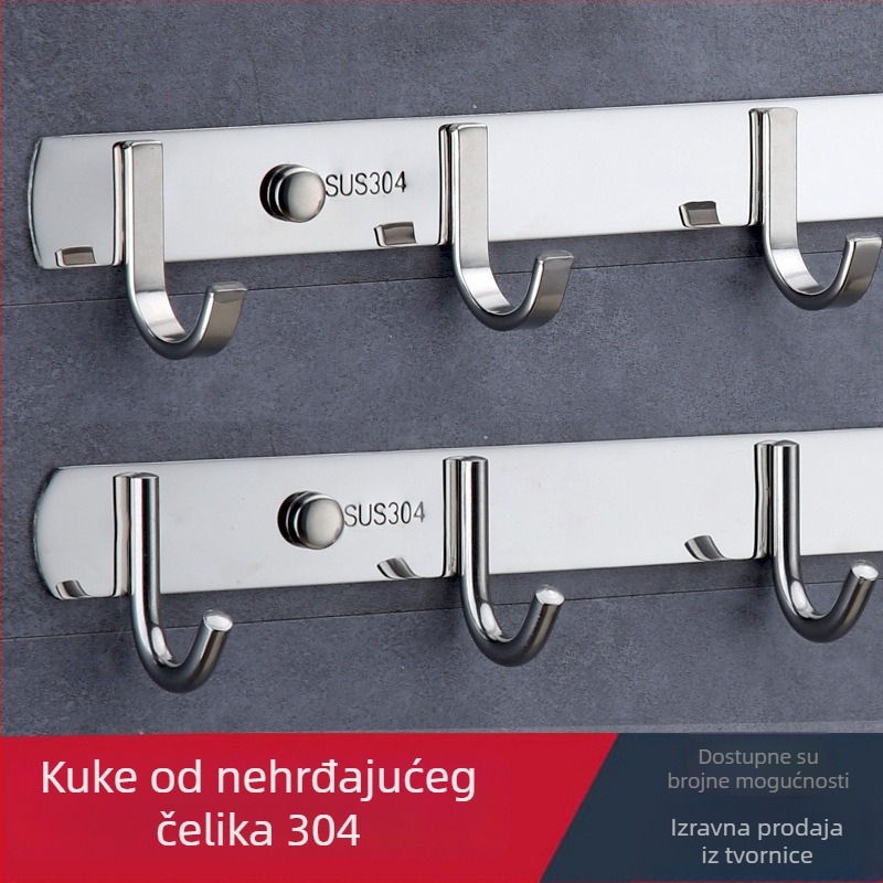 Bez bušenja: vješalice od nehrđajućeg čelika 304 – red vješalica za kuhinju i kupaonicu