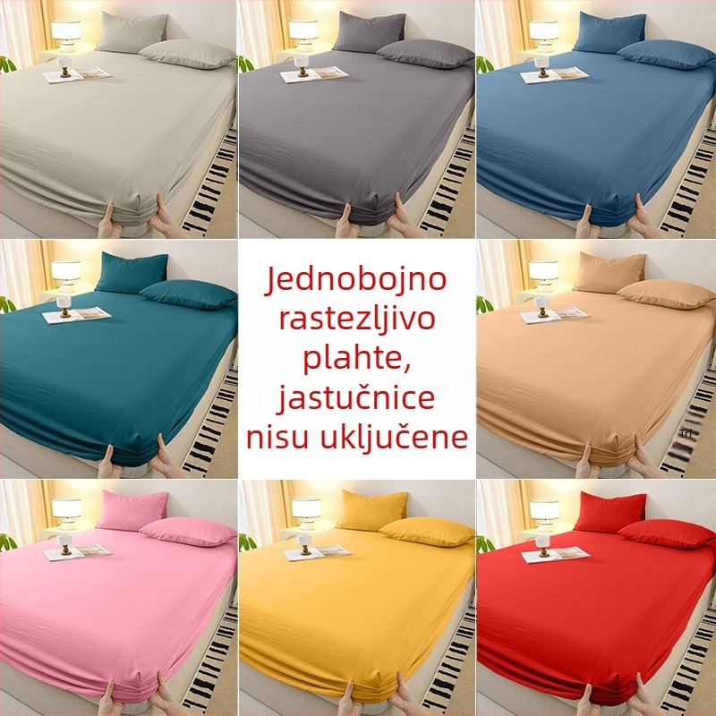 Posteljina od opranog pamuka za bebe i obitelj: plosnati list, napinjajući list i prekrivka za krevet; uključuje navlake za jastuke i zaštitnik madraca. Pogodno za sve sezone, moderan minimalistički stil.