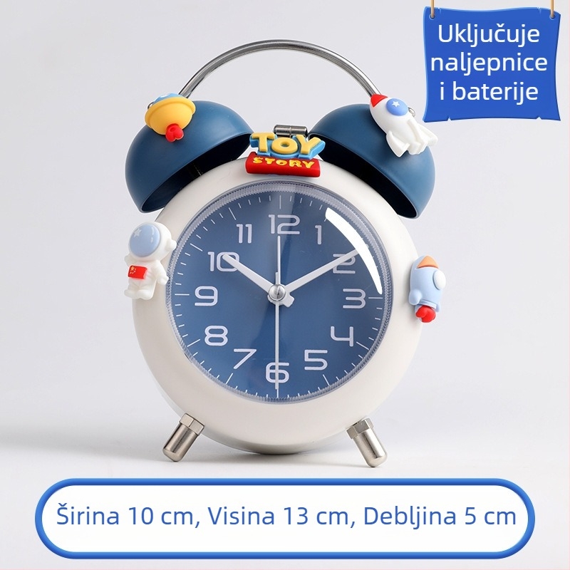 2025 Pametni mini budilnik za učenike osnovne i srednje škole, svjetleći brojčanik u mraku, napajanje baterijama, sladak stil