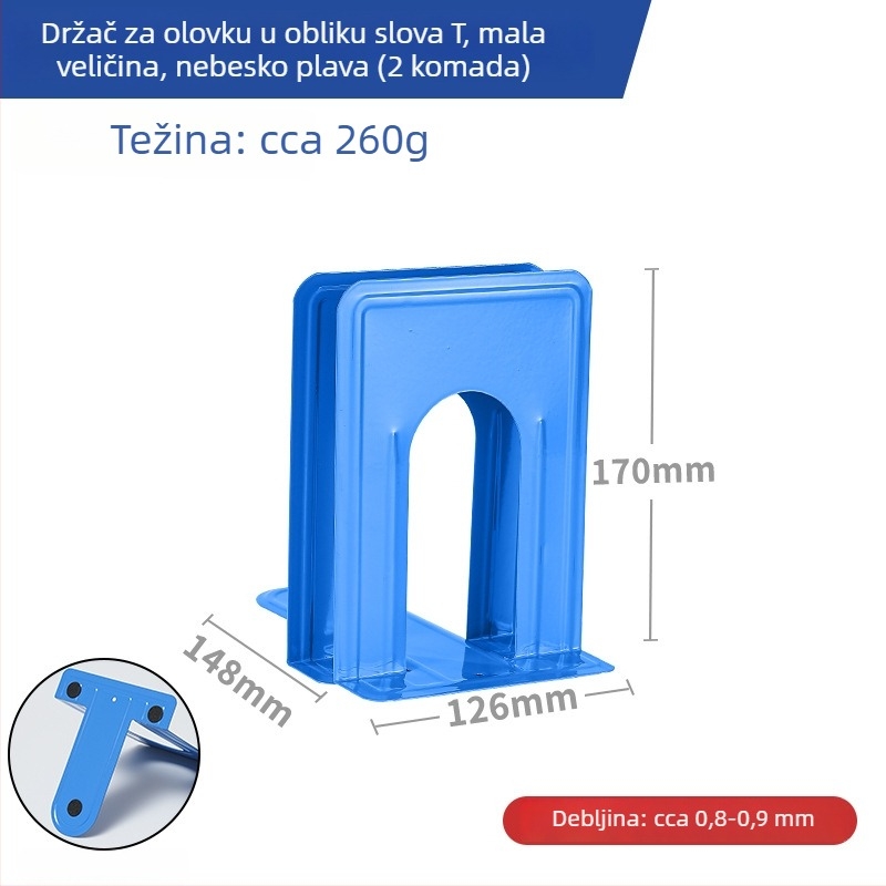 Metalni držač za knjige — stolni držač knjiga, veličine Ekstra veliko, Veliko, Srednje i Malo