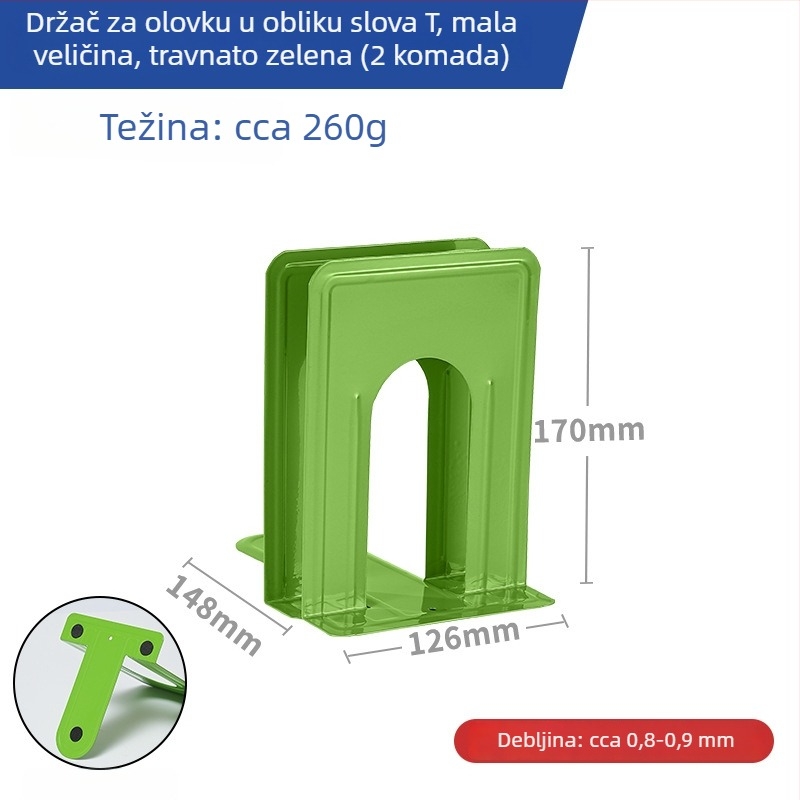 Metalni držač za knjige — stolni držač knjiga, veličine Ekstra veliko, Veliko, Srednje i Malo