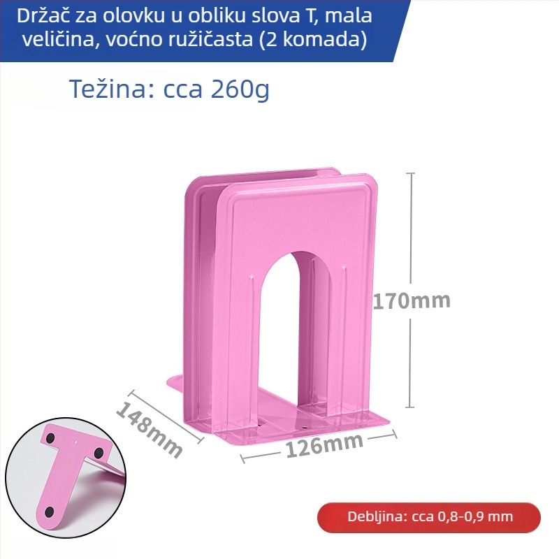 Metalni držač za knjige — stolni držač knjiga, veličine Ekstra veliko, Veliko, Srednje i Malo