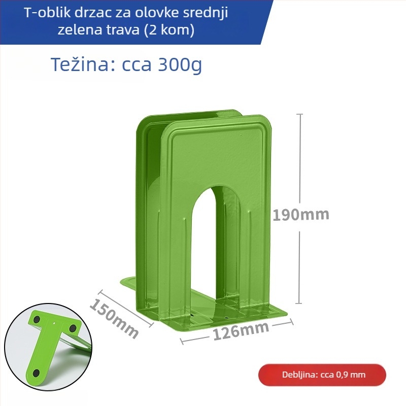 Metalni držač za knjige — stolni držač knjiga, veličine Ekstra veliko, Veliko, Srednje i Malo