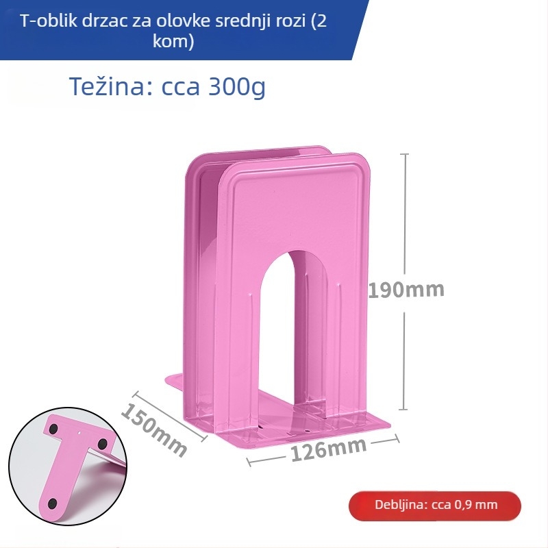 Metalni držač za knjige — stolni držač knjiga, veličine Ekstra veliko, Veliko, Srednje i Malo