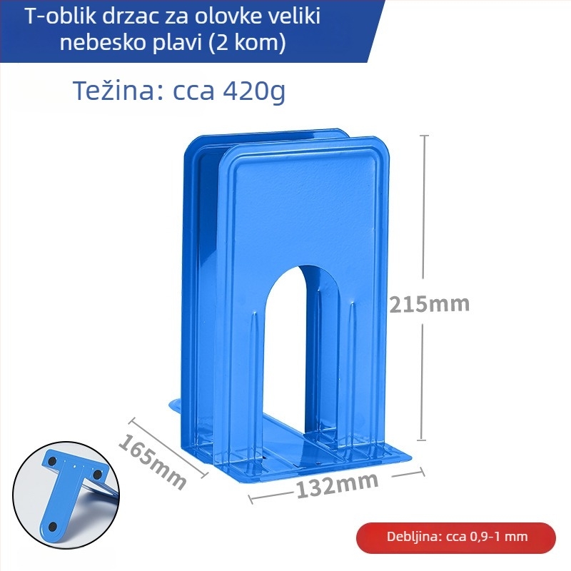 Metalni držač za knjige — stolni držač knjiga, veličine Ekstra veliko, Veliko, Srednje i Malo