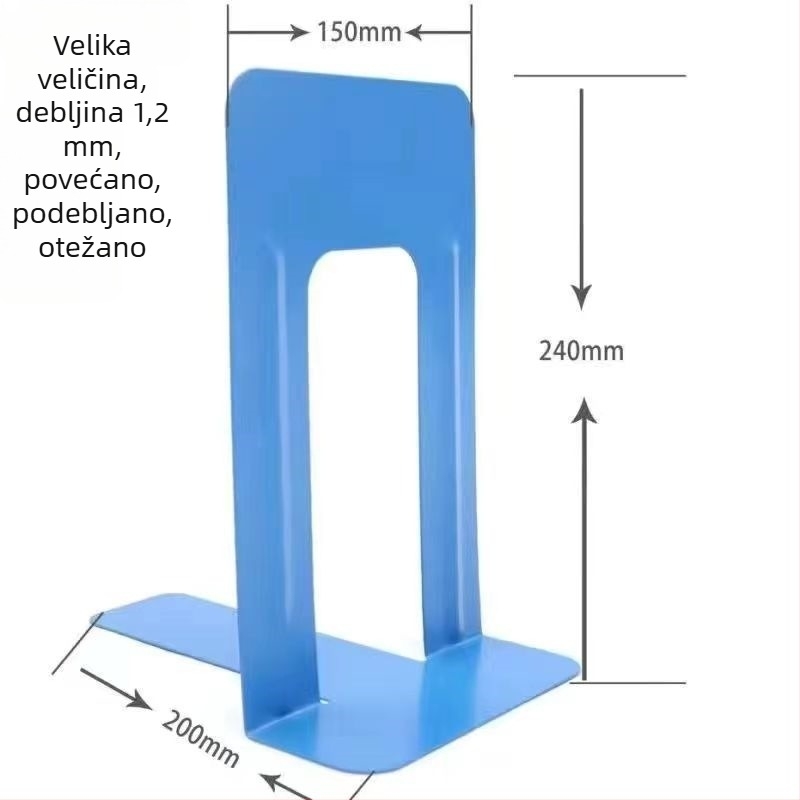 Čvrsti metalni držač za knjige, za stolni ured i knjižnicu