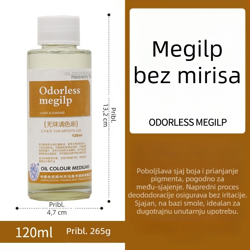 Tianma Haite medium za uljnu slikanje – brzo i sporo sušenje, bez mirisa, za miješanje boja i razrjeđivanje