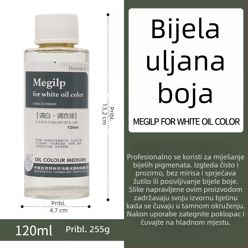 Tianma Haite medium za uljnu slikanje – brzo i sporo sušenje, bez mirisa, za miješanje boja i razrjeđivanje