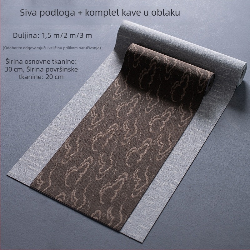 Kineska stil elegantna podloga za čaj od lana, vodootporna, dvostruki sloj, pamuk-lin tkanina