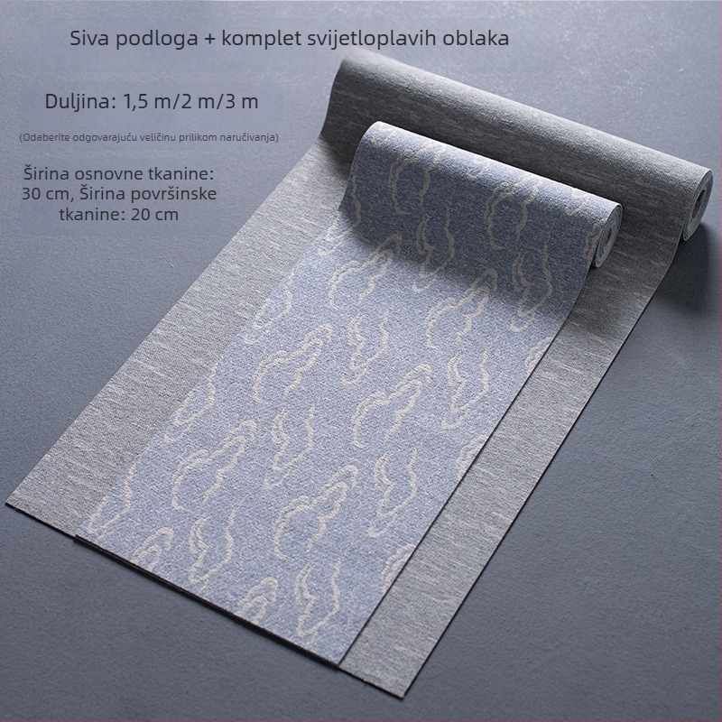 Kineska stil elegantna podloga za čaj od lana, vodootporna, dvostruki sloj, pamuk-lin tkanina