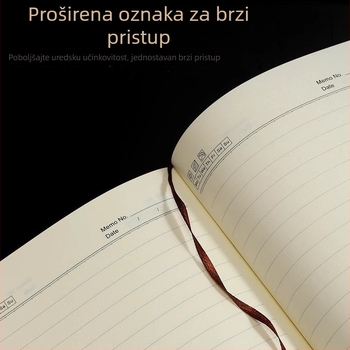 A5/B5 poslovni dnevnik od umjetne kože za konferencije, jednostavan dizajn, mogućnost tiskanja logotipa