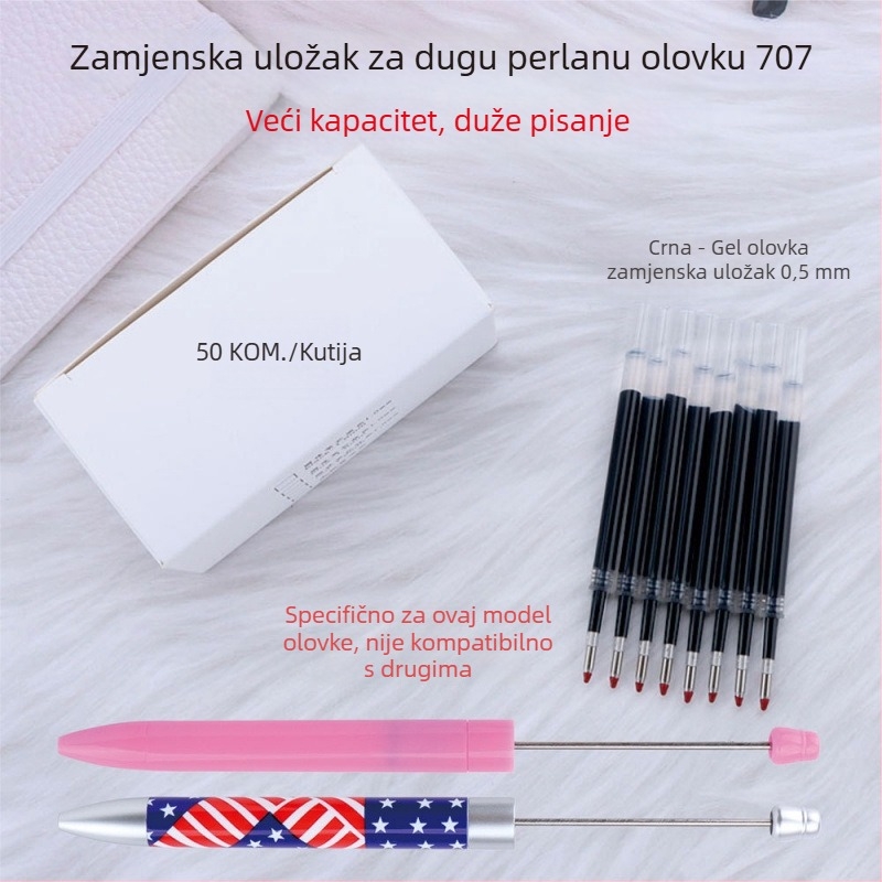 Zamjensko jezgro za pero s perlicama – 1,0 mm refili kugličnog/gelnog pera i zaslon na dodir