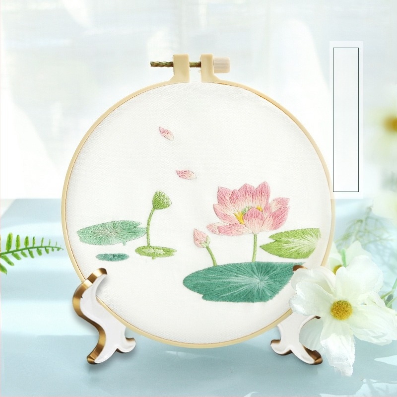 DIY komplet za vez za kružni fan – za početnike, antički stil, križni šav, Suzhou vez, označivač stranica