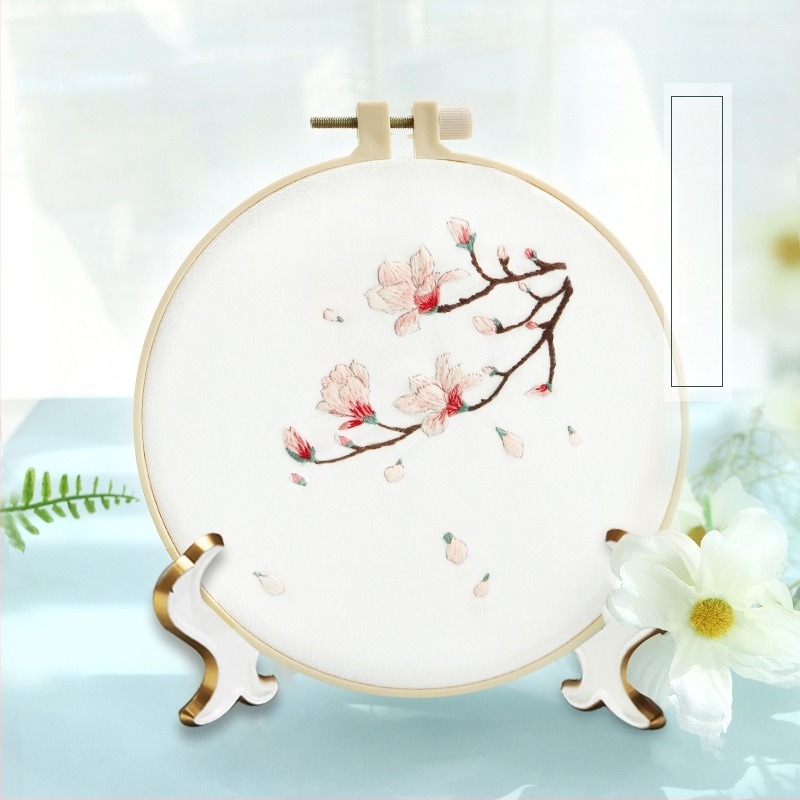 DIY komplet za vez za kružni fan – za početnike, antički stil, križni šav, Suzhou vez, označivač stranica