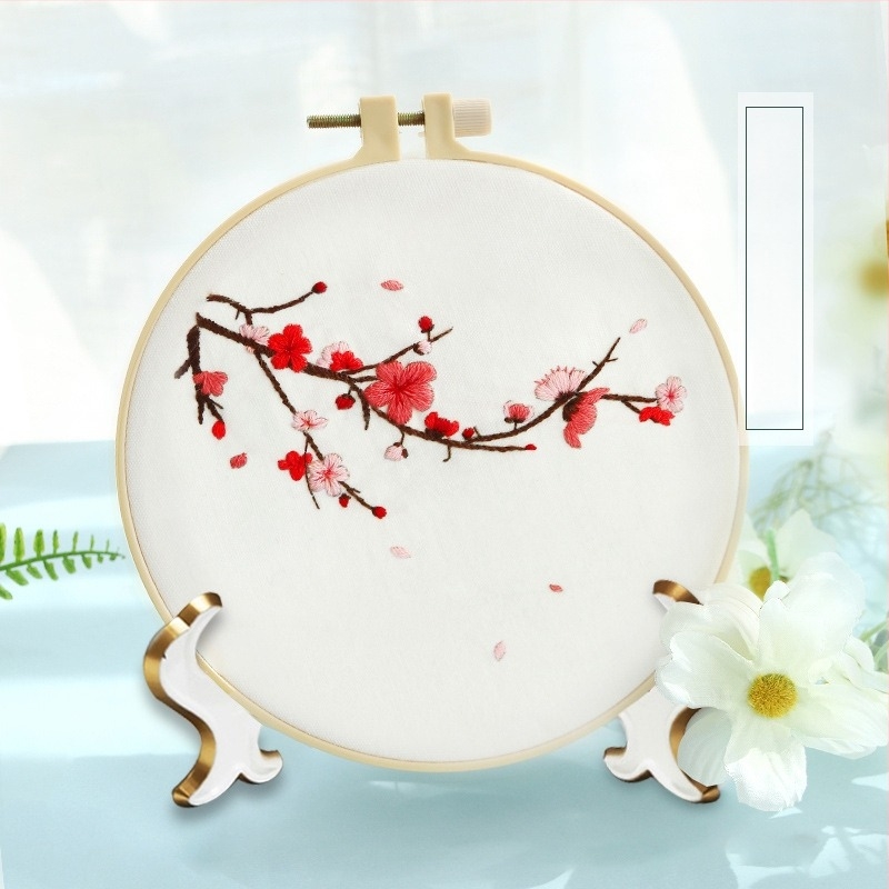 DIY komplet za vez za kružni fan – za početnike, antički stil, križni šav, Suzhou vez, označivač stranica