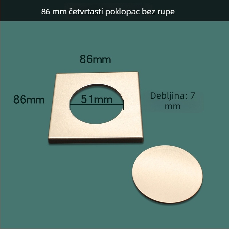 Dekorativni poklop za rupe u stijenci, kvadratni poklop za TV kablove i klimatizacijski uređaj