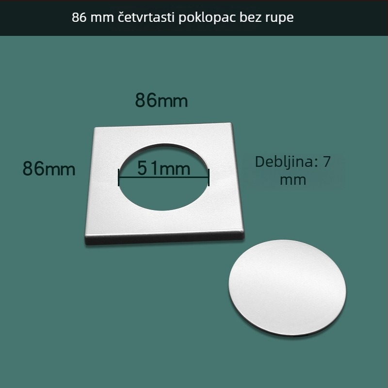 Dekorativni poklop za rupe u stijenci, kvadratni poklop za TV kablove i klimatizacijski uređaj