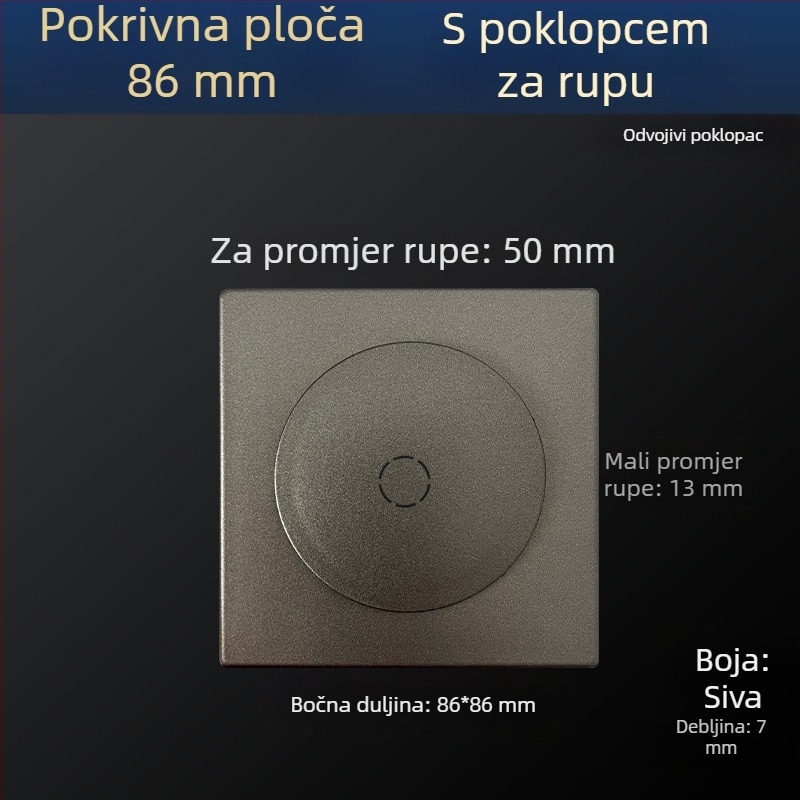 Dekorativni poklop za rupe u stijenci, kvadratni poklop za TV kablove i klimatizacijski uređaj