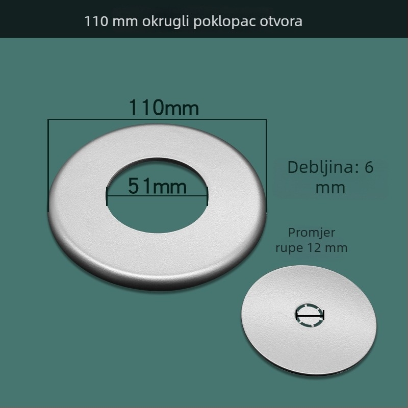 Dekorativni poklop za rupe u stijenci, kvadratni poklop za TV kablove i klimatizacijski uređaj