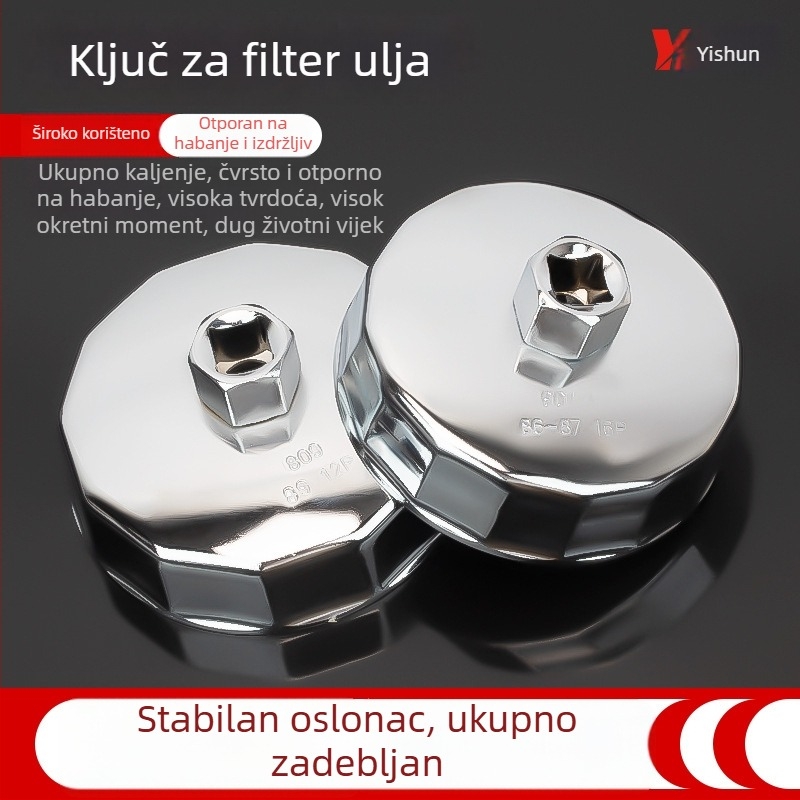 Ključ za kapicu uljnog filtra, alat za demontažu i ugradnju filtera ulja, set nastavaka