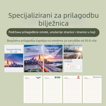 Set bilježnica u poklon kutiji s prilagođenim logotipom, poslovna bilježnica, debela i prijenosna