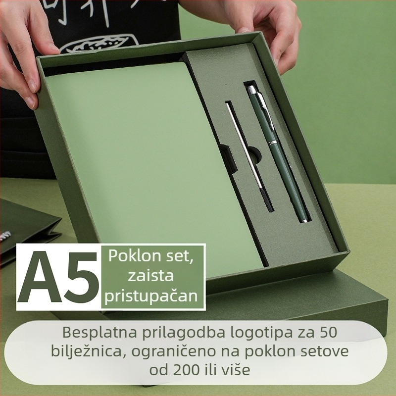 Set bilježnica u poklon kutiji s prilagođenim logotipom, poslovna bilježnica, debela i prijenosna