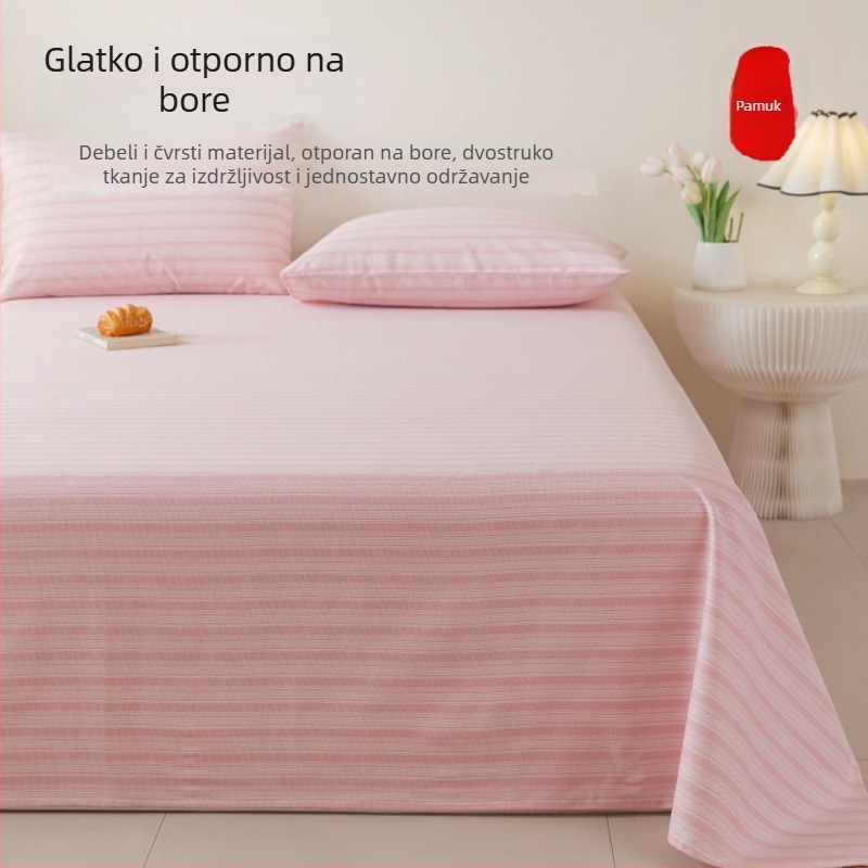 Komplet posteljine za jednokrevetnu sobu od 100% pamuka: plahte, navlaka za jorgan i navlaka za jastuk, tri dijela