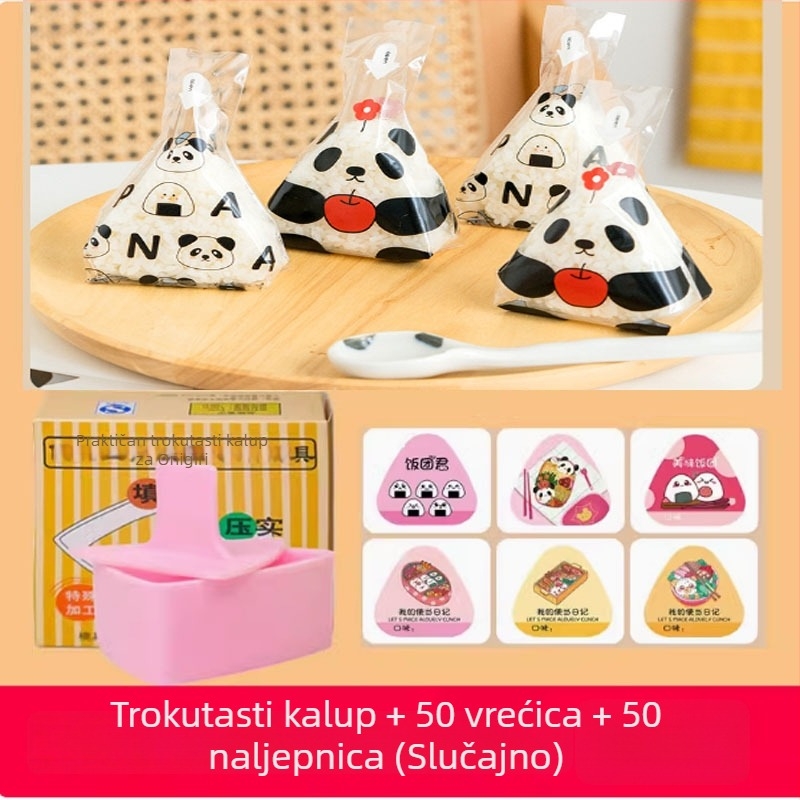 Veliki trokutasti kalup za onigiri – japanski Bento, komplet alata za pritisak riže