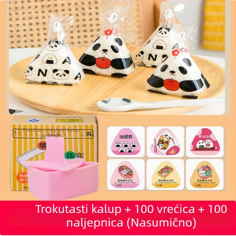 Veliki trokutasti kalup za onigiri – japanski Bento, komplet alata za pritisak riže
