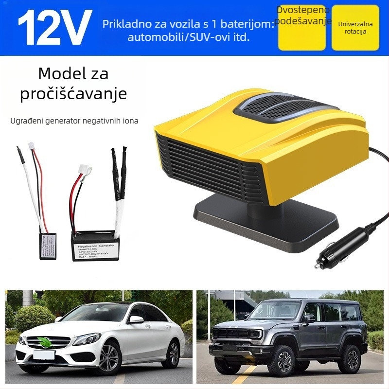 Kompaktni auto grijač 12V-24V – grijanje, odmrzavanje i odmagljivanje – brzo zagrijavanje zimi