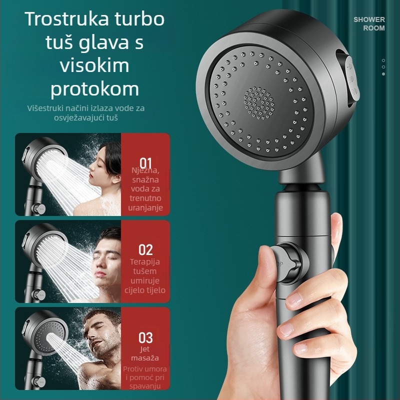 Tuš glava s filtrom za niski tlak vode