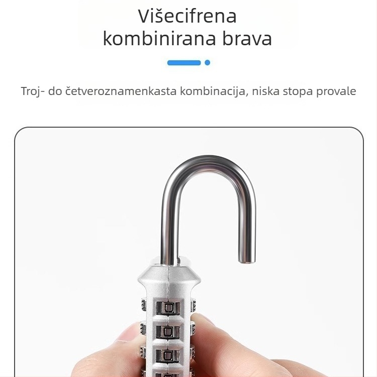 Mali metalni kombinacijski lokot za prtljagu i ormariće