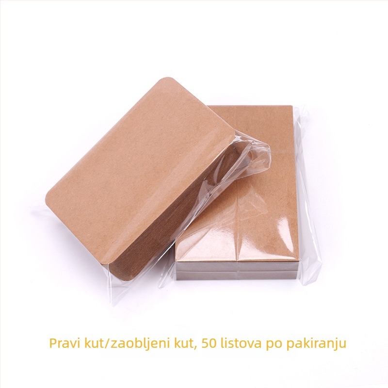 DIY set kraft papira za izradu: male kartice, poštanske kartice i kartice s riječima na debelom kartonu od 350 g