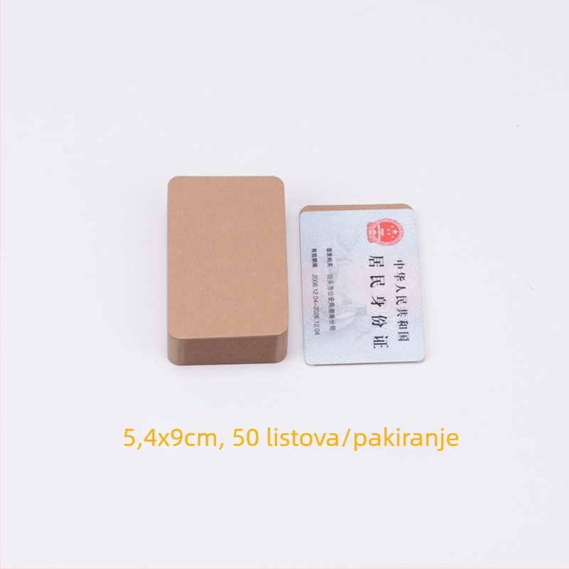 DIY set kraft papira za izradu: male kartice, poštanske kartice i kartice s riječima na debelom kartonu od 350 g