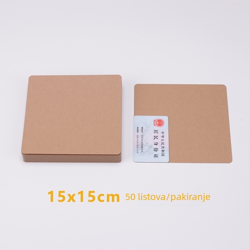 DIY set kraft papira za izradu: male kartice, poštanske kartice i kartice s riječima na debelom kartonu od 350 g