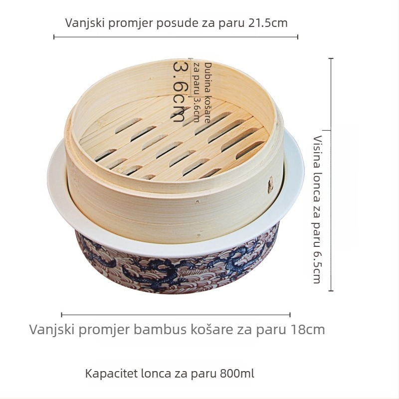 Keramički set za paru s bazom za grijanje i grijanim pladnjem – retro kineski stil, motiv zmaj
