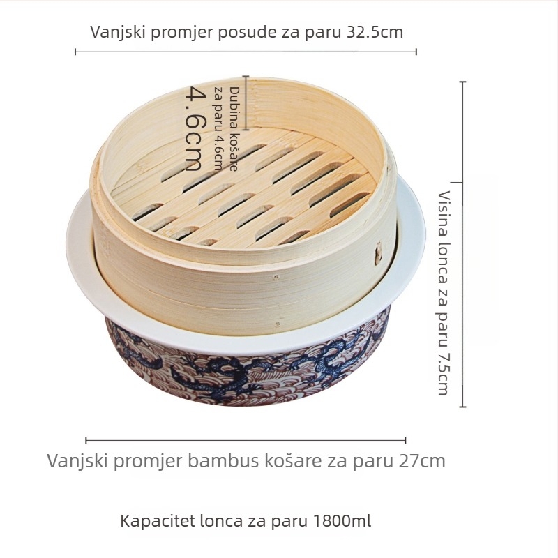 Keramički set za paru s bazom za grijanje i grijanim pladnjem – retro kineski stil, motiv zmaj