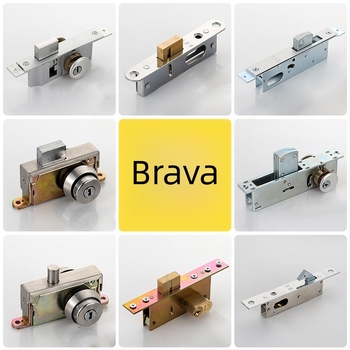 Dejiken brava za vrata 554 od aluminijske legure za vrata sa staklenim okvirom, teška podna brava s kukom i križnim ključem, cilindar tipa 84
