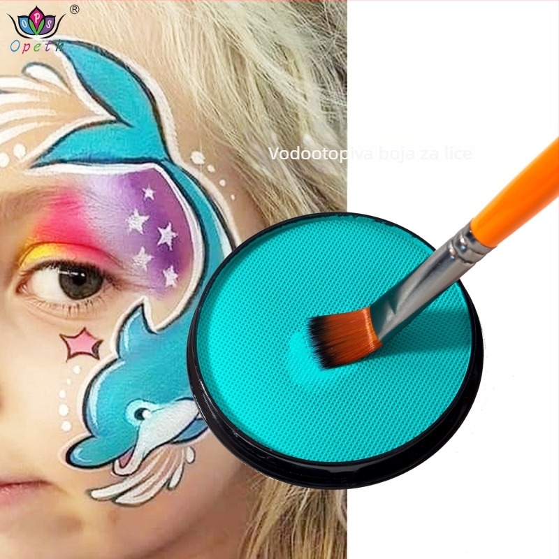 Boja za body painting i lice, 30 g, jednobojna, vodotopna, fluorescirajuća, brzo sušeća, mat pigmentna boja
